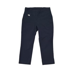 ALFANI (Petite) - Navy Capri Pull On Pants With Tummy Control
